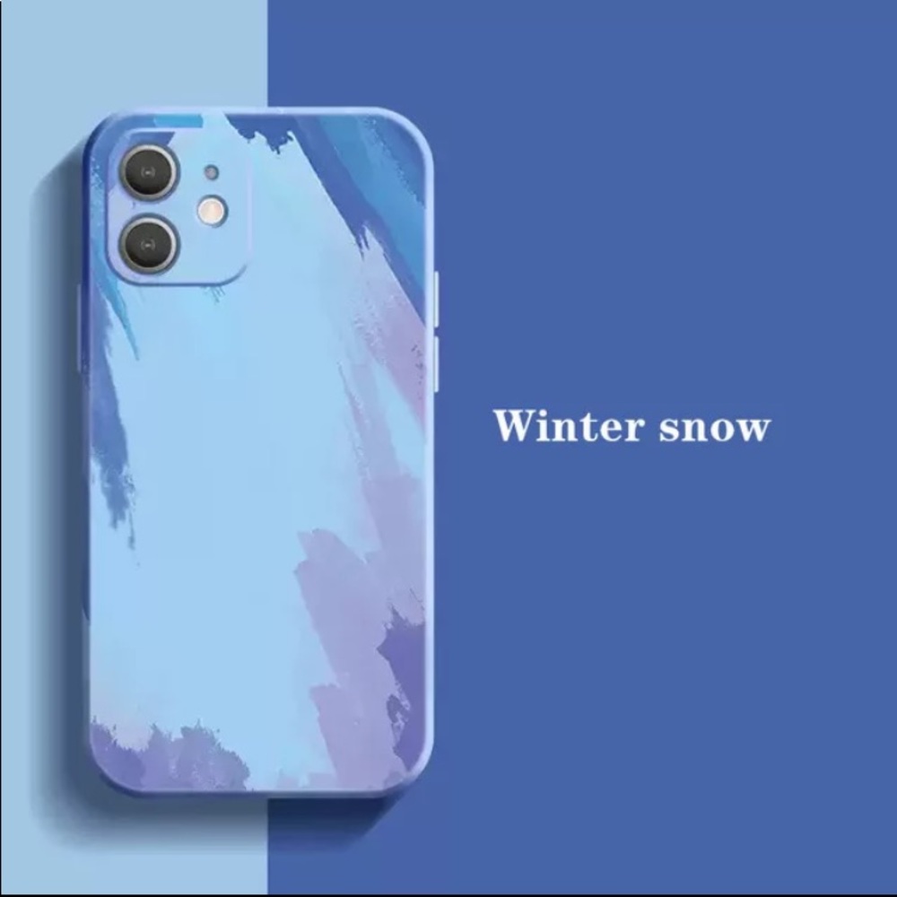 Blue WaterColor Liquid Silicone iPhone 11 Case